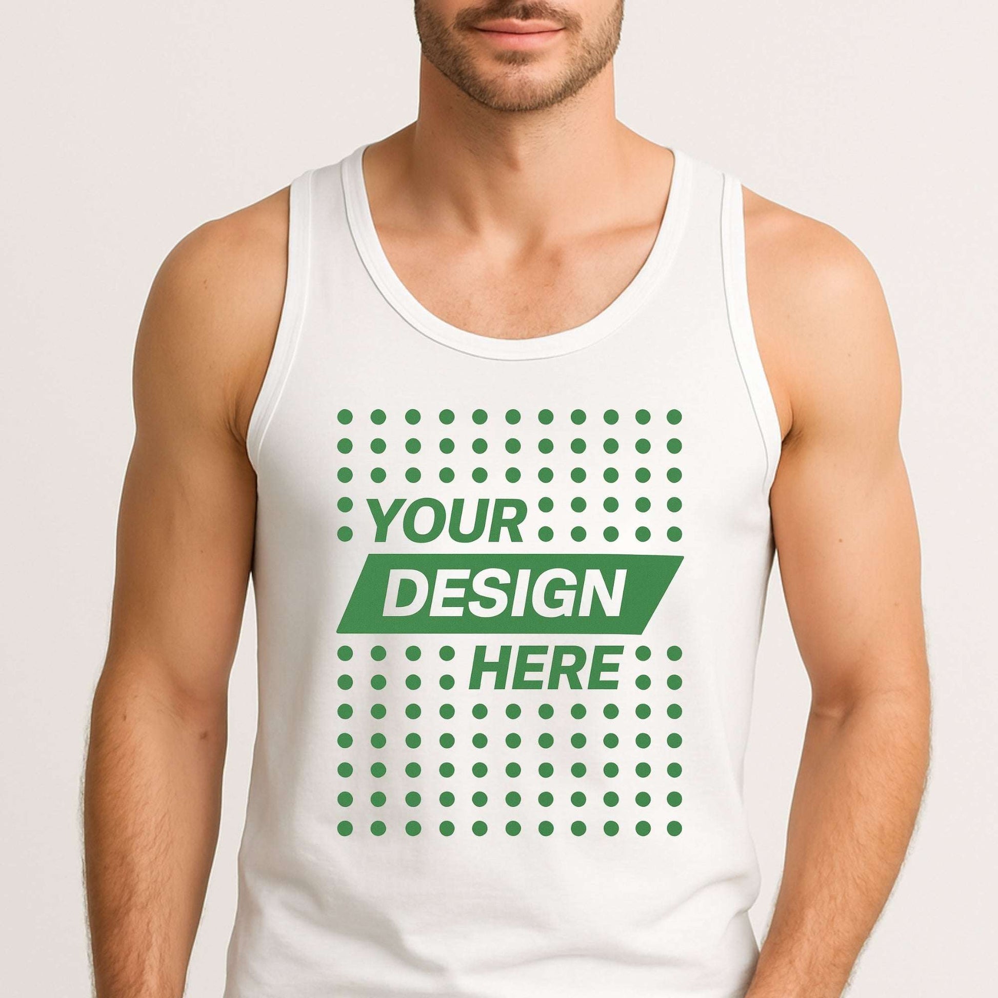 Custom Tank Tops Canada for Men – Design Your Own sleeveless athletic shirt with no minimum orders. Breathable, high-quality print perfect for workouts, branding, or summer wear. Printed locally at CZORZ.