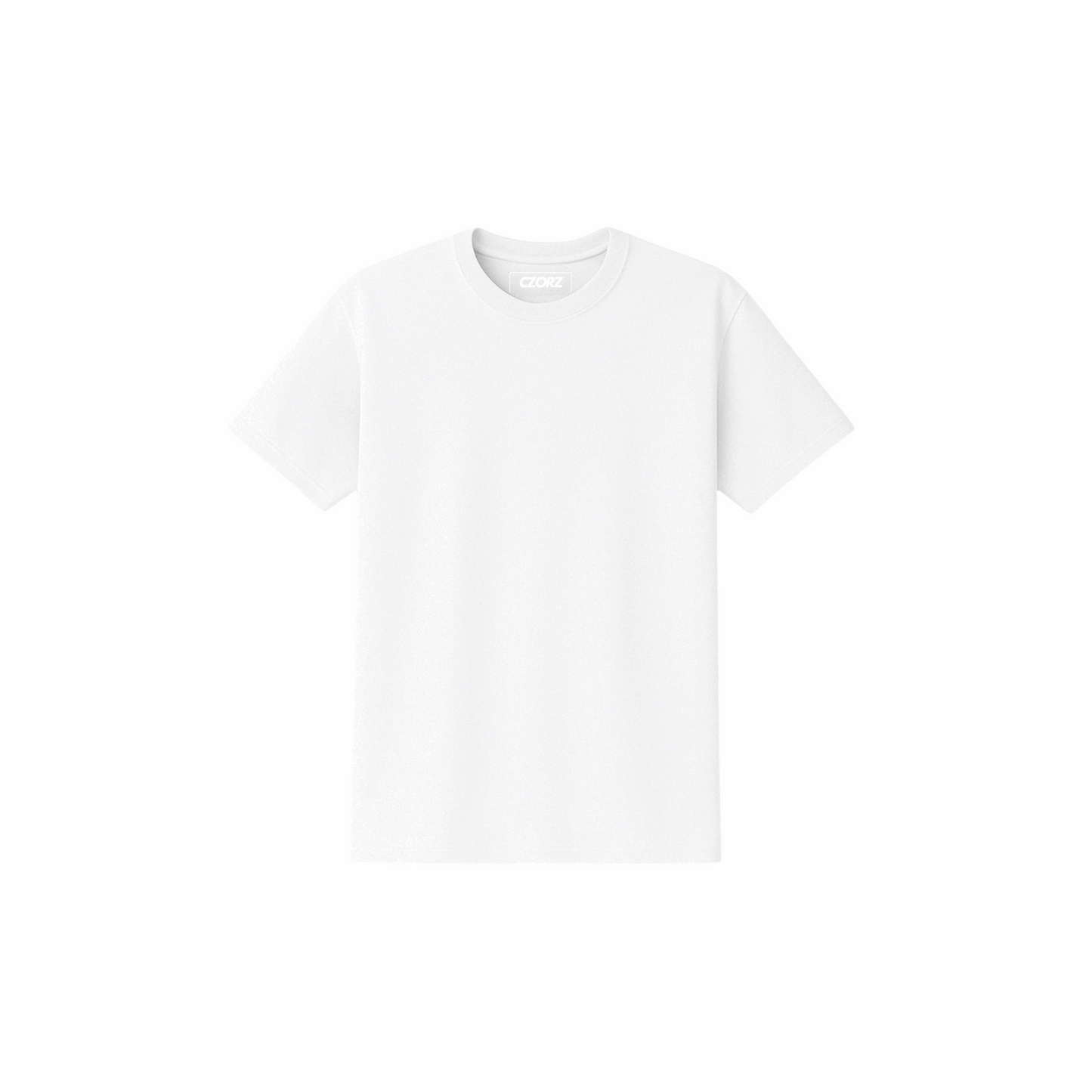 True Fit Classic T-Shirt in White by CZORZ – Clean, crisp unisex cotton blend tee perfect for layering, customization, or everyday casual wear